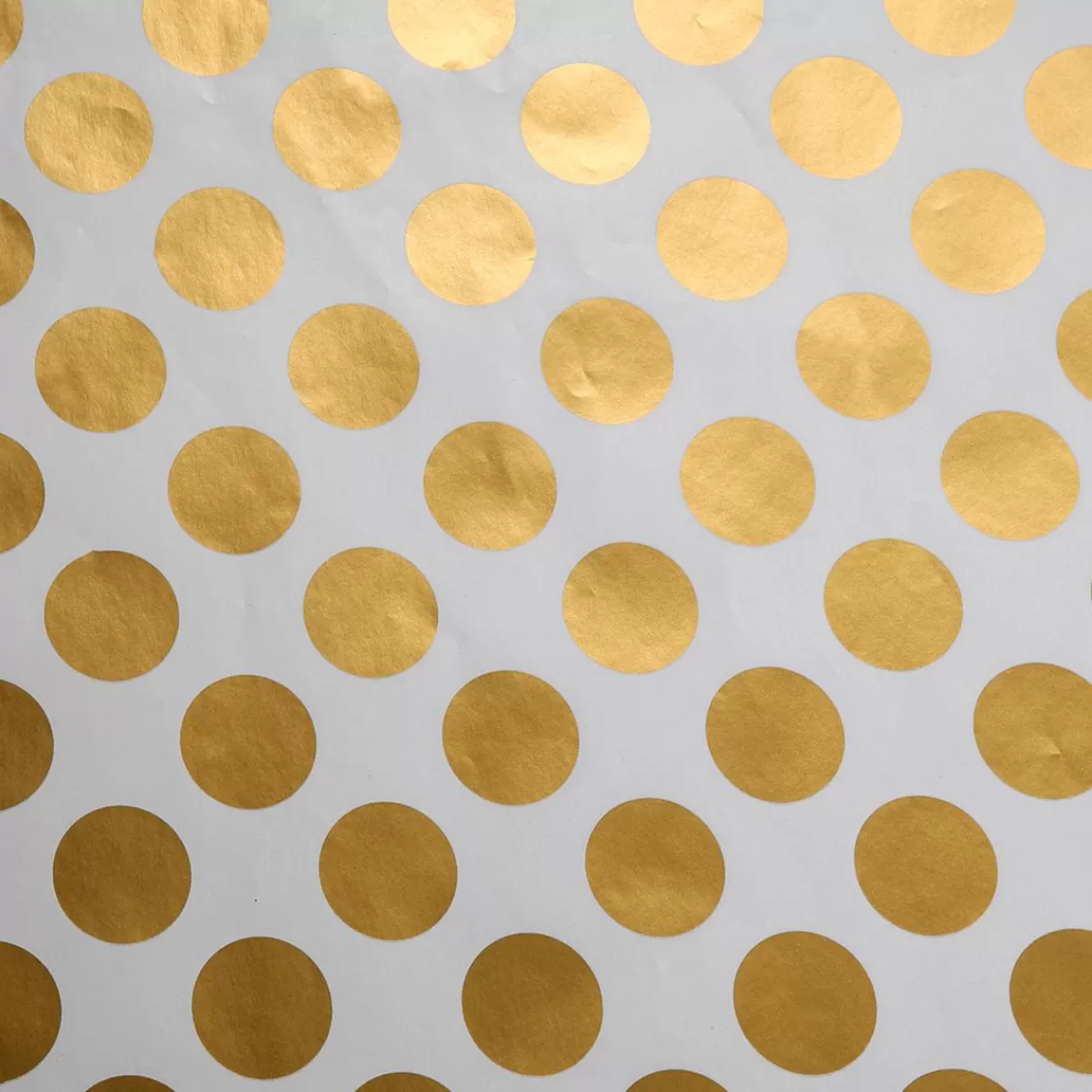 DecoWoerner Sustainable White Wrapping Paper With en Dots - 50 M Wrapping Paper Roll