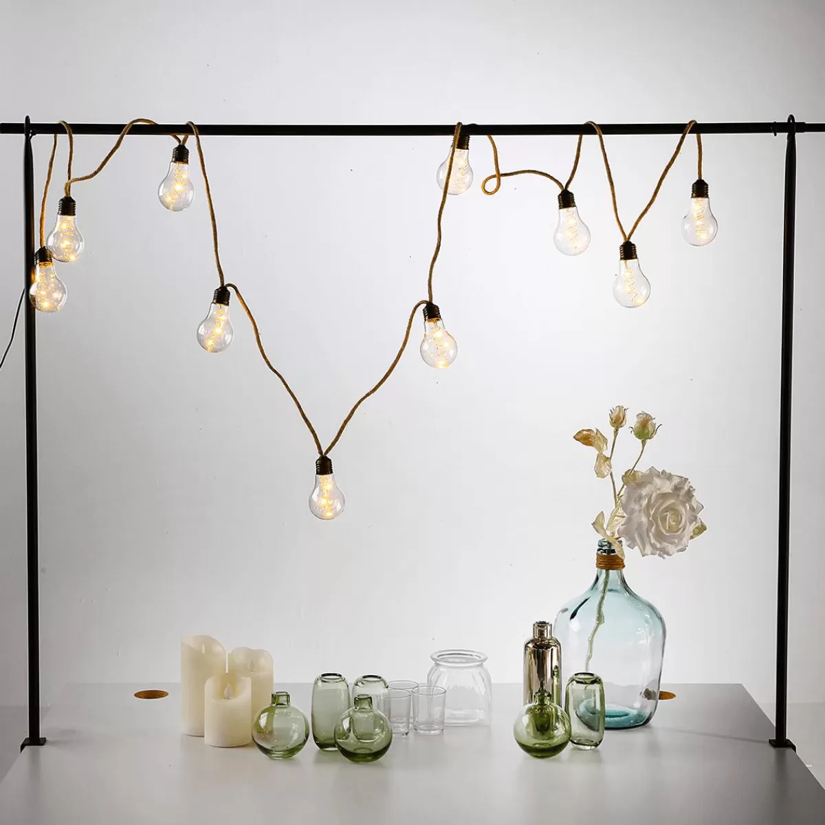 DecoWoerner Table Decoration Pole, Width 127 - 236 Cm
