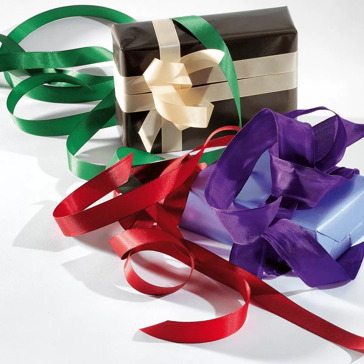 DecoWoerner Taffeta Ribbon With Selvedge 25 Mm, 50 M, Dark