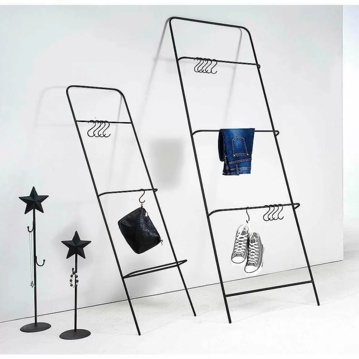DecoWoerner Universal Stand Decorative Ladder, Length 193 Cm
