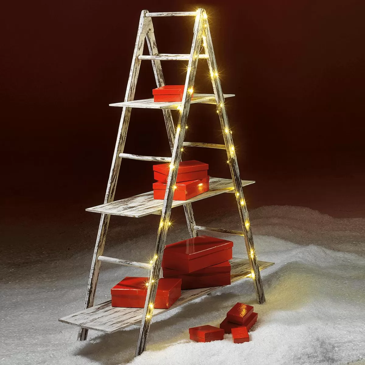DecoWoerner Vintage Ladder-shelf , Height 150 Cm