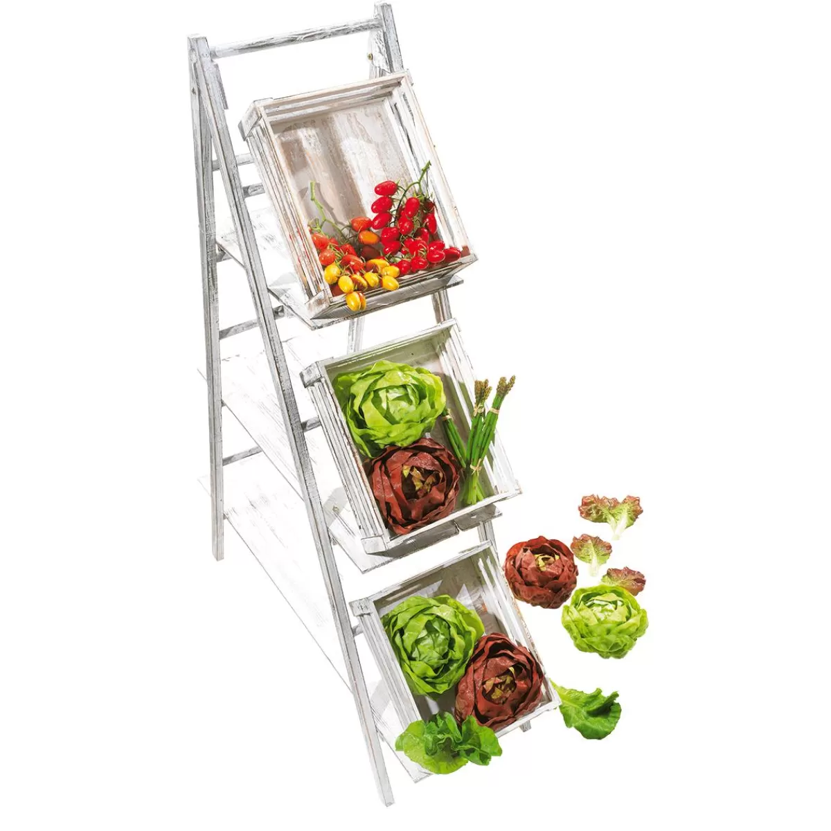 DecoWoerner Vintage Ladder-shelf , Height 150 Cm