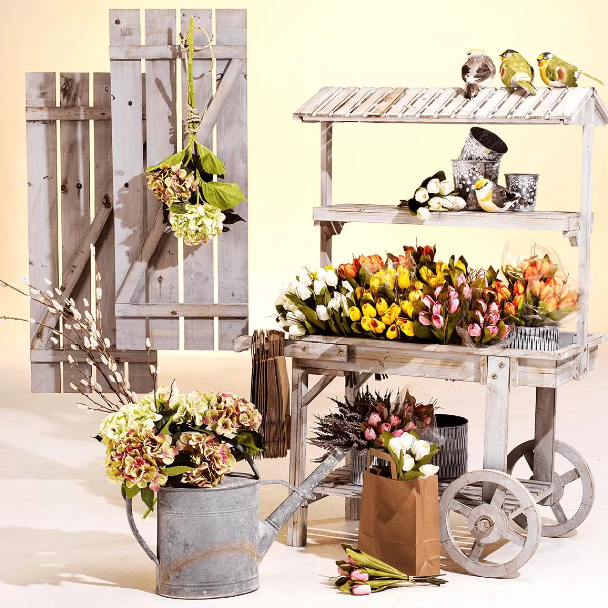 DecoWoerner Vintage Wagon, Height 130 Cm