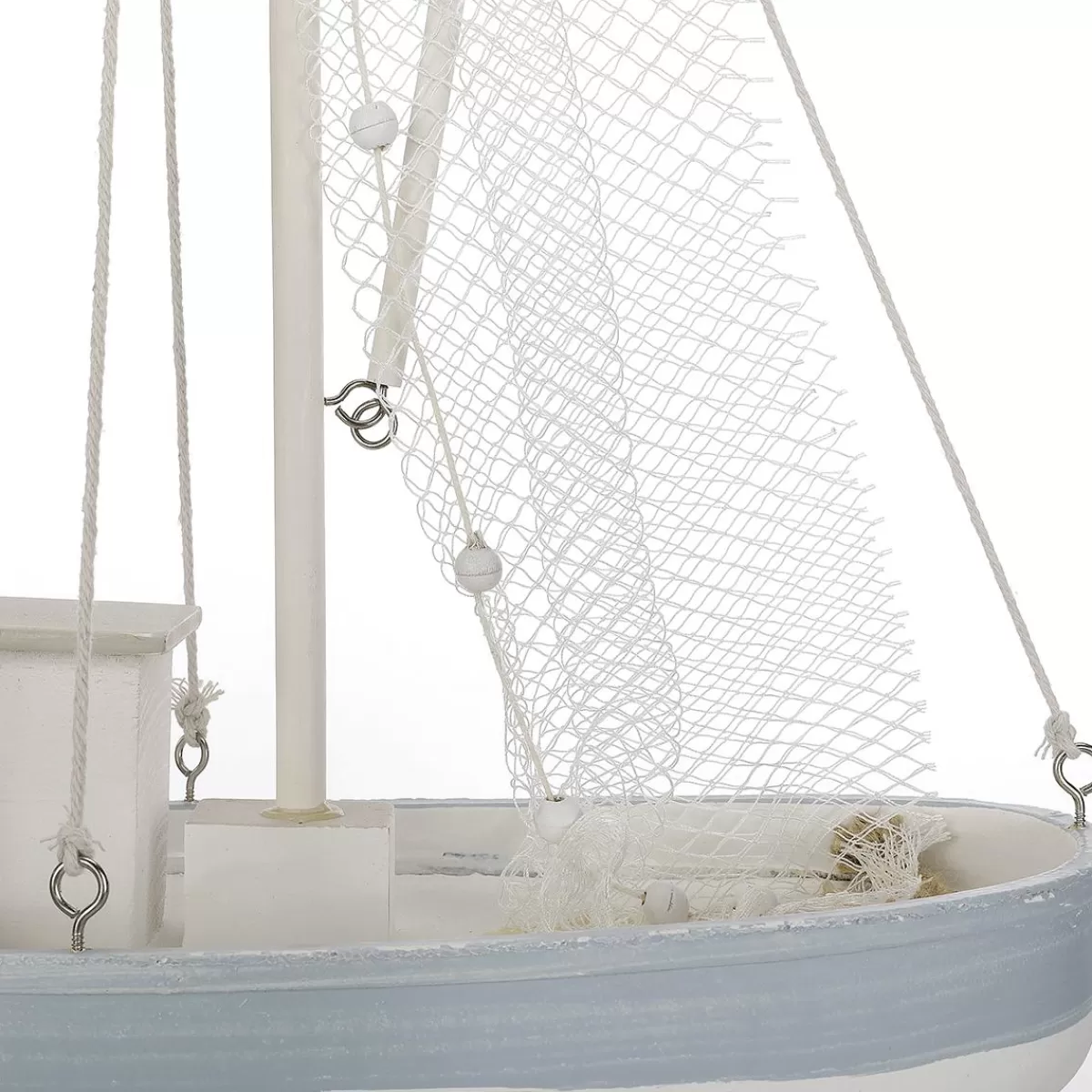 DecoWoerner Wooden Sailing Boat 60 Cm X 43 Cm X 14 Cm
